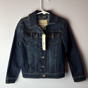 NWT Copper Key Dark Blue Denim Jean Jacket for Kids Copper Snap Closure